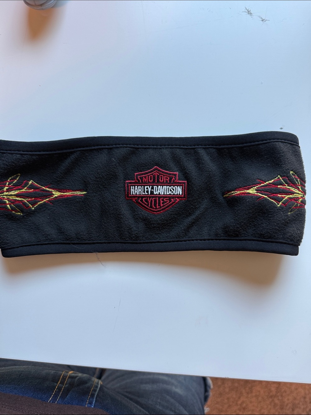 Harley-Davidson Black Embroidered Headband Ear Warmer